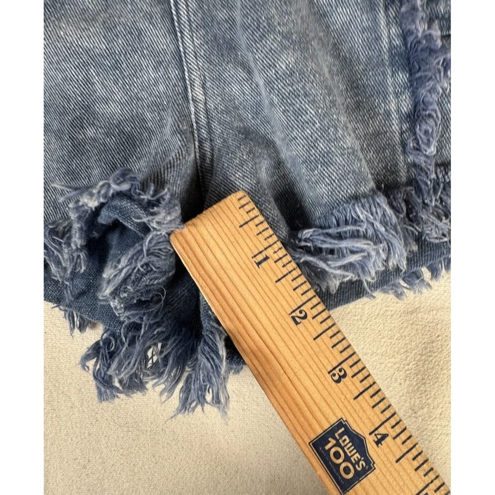 Fantastic Fawn High Rise Fringe Cut Off Booty Shorts Cowgirl Boho Western Sz L - Picture 8 of 9